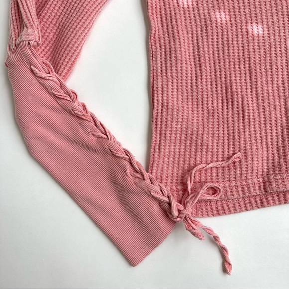 Free People One Tasha Thermal in Pastel Pink L - Picture 6 of 10